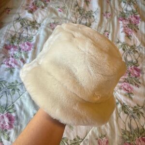 Cream Faux Fur Hat